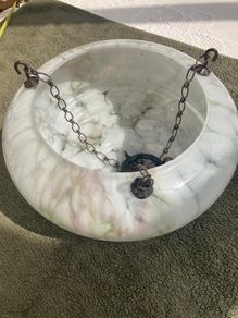 Vintage Art Deco glass ceiling light shade