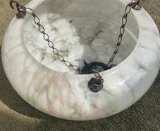 Vintage Art Deco glass ceiling light shade