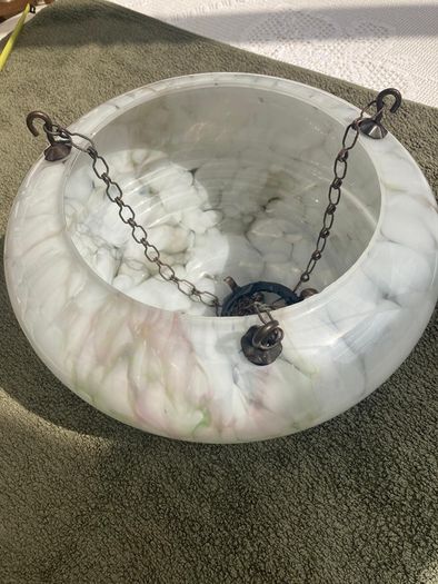 Vintage Art Deco glass ceiling light shade