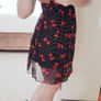 Navy Polka Dot Mini Dress with Bows - Size 6 Image 3