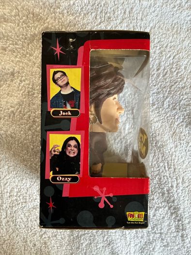 Ozzy and Sharon Osbourne boxed talking head toys