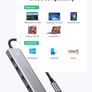 USB C Hub Type C to 3 Port USB 3.0 Dock with Gigabit Ethernet Adapter Micro USB Power for MacBook Pro Air Dell XPS 15 13 Chromebook Pixel Surface Book 2 Samsung S10 S9 Plus S8 Note 9 8 Image 2