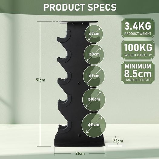 Dumbbell Rack Heavy Duty Steel, 3-Tier/ 5-Tier/ 6-Tier Weights Storage Dumbbell Stand, Dumbbell Tree Stand Weights Holder for Home Gym