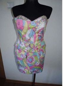 Stunnig River Island strapless mini dress size UK10 EUR36/38 Postage included