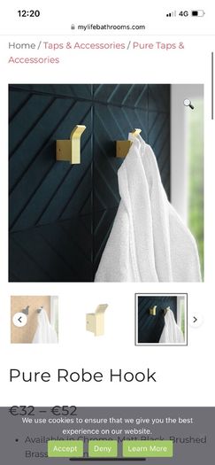 My life brushed brass robe hook