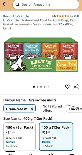 2 x Lily's Kitchen Classic 12 pack wet dog food (24 tins)