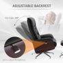 Executive Office Chair Recliner PU Leather w/ Footrest Black Image 3