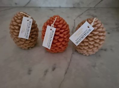 Pinecone Candles X 3