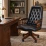Vintage Chesterfield Leather Captains Chairs Image 4