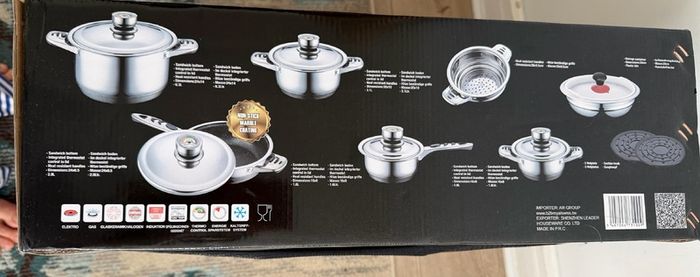 Chromstahl 16-piece stainless steel cookware set