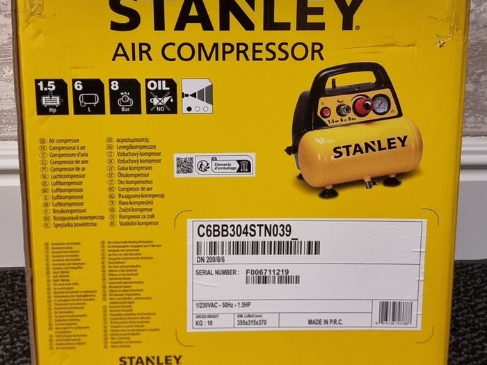 Stanley Portable Air Compressor DIY 6L