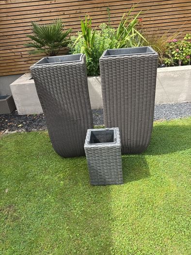 rattan plant pots