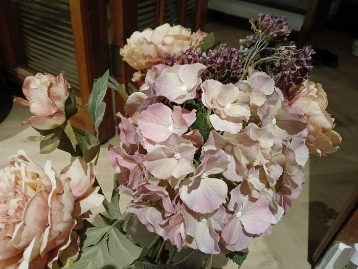 Vase with Artificial Flowers