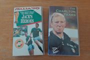 2 Republic of Ireland Football VHS tapes/Cassettes. THE CHARLTON YEARS and JACKS HEROES. Jack Charlton, ITALIA '90, FIFA world cup, FAI, 90s, football, collectable, memorabilia.