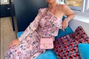maxi one shoulder dress