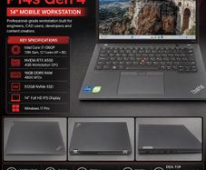 Lenovo Thinkpad P14s Gen 4 | I7-1360p | Rtx A500 4gb | 16gb Ram | 512gb Ssd