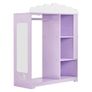 Kids Dress Up Storage, with Jewelry Cabinet, Dress Up Closet with Mirror and Shelves, Princess Costumes Wardrobe Closet, Toddler Costume Organizer Armoire, for Bedroom, Kids Room, Girls, Purple Image 8