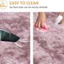 FREE EXPRESS SHIPPING Soft Fluffy Area Rugs Faux Fur Floor Carpet Rug Extra Soft and Comfy Carpet Non-Slip Indoor Fluffy Thick Area Rug for Living Room Bedroom (Pink, 80 x 160 cm) Image 5