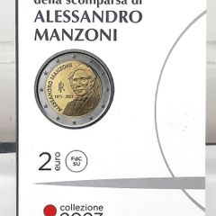 Italy 2 Euro Commemorative Coin 2023 - Alessandro Manzoni. Coincard. BU