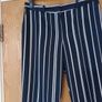 Dunnes Navy Large Stripe Trousers.  Size 14.  (New). Image 2