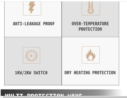 FlowerW Electric Water Heater 80L Temperature Setting Range Water Pressure with Tank Water Heater for Kitchen Bathroom