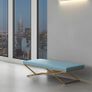 Metal-Framed Bench 160x40cm Gold Frame Eco leather Super Long Image 4