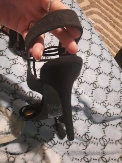 black suede sandals from h&m