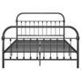Bed Frame Grey Metal 120x200 cm Image 3