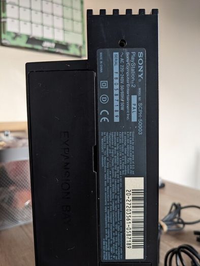 PS2 Console with official controller and cables