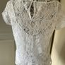 Cortefiel White Lace Blouse with Cami - Size M Image 3