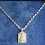 Vintage Catholic Pendant on Sterling Silver 925 Necklace length 20" - 4,6g Image 2