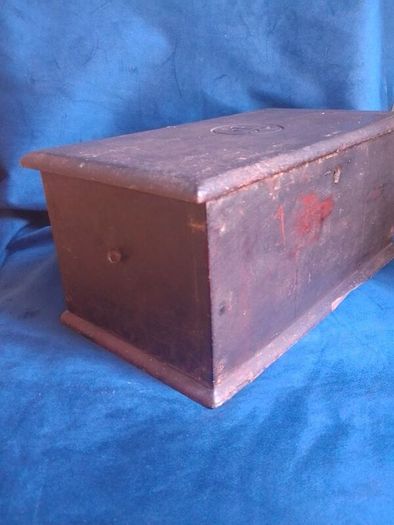 Rustic Vintage Wooden Box Carpenter Tool Tray Brass Handle