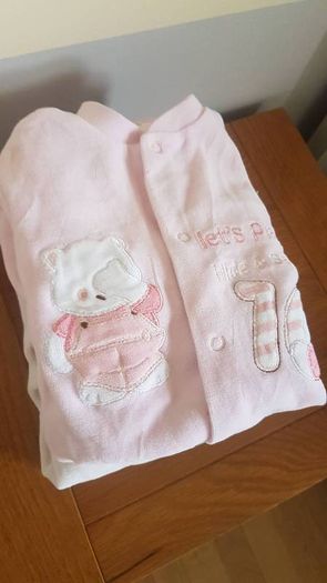 3 Fleece sleepsuits