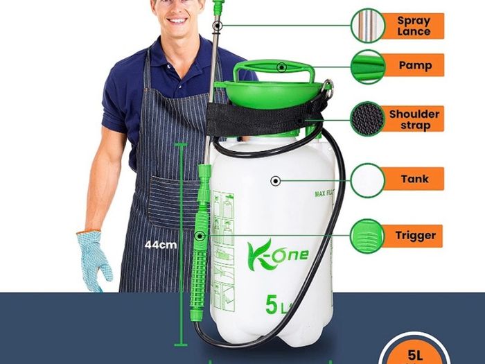 5L Garden Pump Action Pressure Sprayer For Water Fertilizers Pesticides Weed Killer Pressure Relief Valve (FREE POSTAGE)