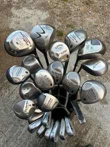 Drivers, Woods, irons, putter and bag for sale