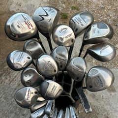 Drivers, Woods, irons, putter and bag for sale