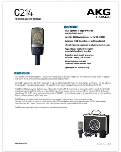 AKG C-214 microphone