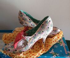 Irregular Choice Tea & Cakes Bunny Bow Shoes
