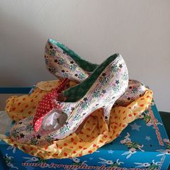 Irregular Choice Tea & Cakes Bunny Bow Shoes