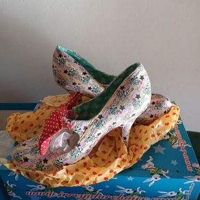 Irregular Choice Tea & Cakes Bunny Bow Shoes