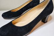 Gabor suede leather black platform block heel court shoes RRP 90 euro size UK 5.5 new