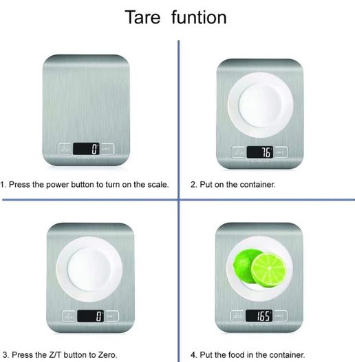 Digital Kitchen Scales Food Scale with stainless steel Platform Electronic Cooking with Backlit LCD Display Multifunction for Home Office Use 5kg 1g 11lb (FREE POSTAGE)