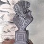 63 cm Dog Bust Garden Sculpture  Antique Style Dog Head Figurine on Pedestal Image 3