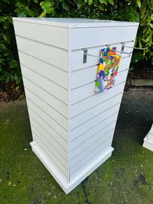 Slat Wall Shop Display Cube Stands With 50 Free Hooks! 5 Available!