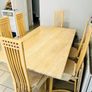 Caramel Beige Marble Dining Table with 6 Chairs- Excellent Condition Image 3