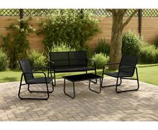 Malibu Retreat Garden Sofa Set 4 Piece Outdoor Patio Furniture with Glass Table FREE DELIVERY