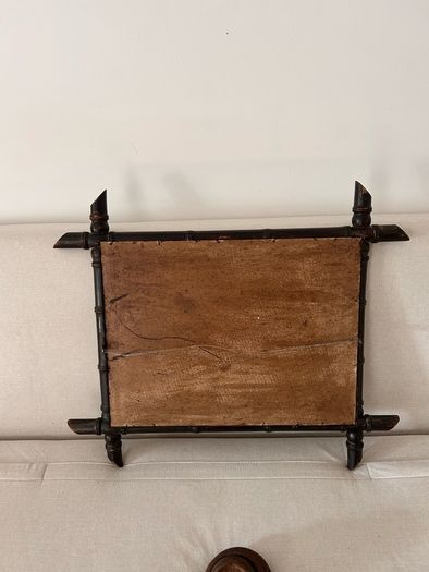 Vintage French Faux Bamboo Wall Mirror