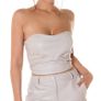 Leatherlook Bandeau Top  55% Viscose / 45% Polyuretane /  Adjustable Straps That Can Be Hidden Size S Image 3