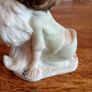 Vintage Italian Signed Ceramic Girl & Dog Figurine Image 2