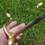 Vintage Pair of Brass Federal Style Andirons / Fire Dogs Image 9
